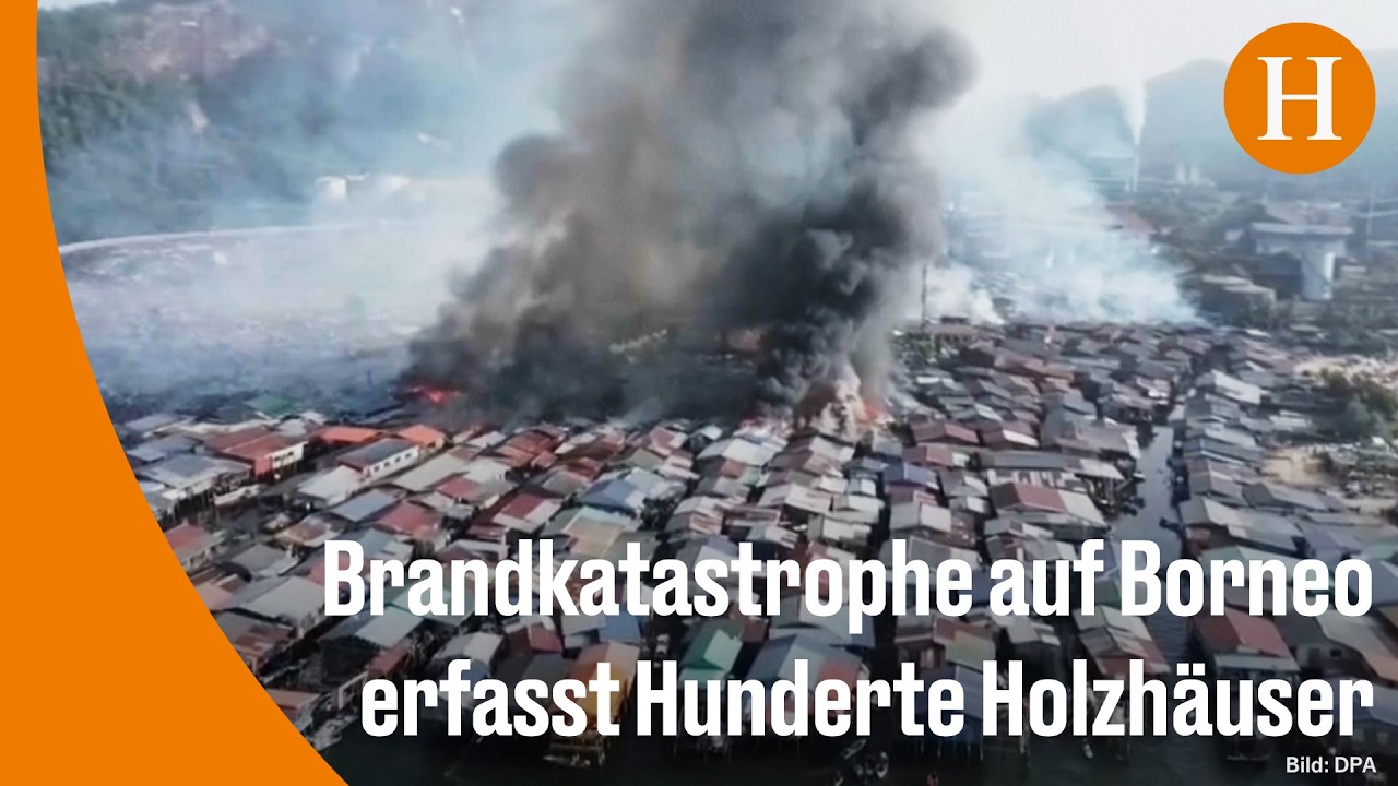 Malaysia: Großbrand zerstört hunderte Häuser auf Insel Borneo