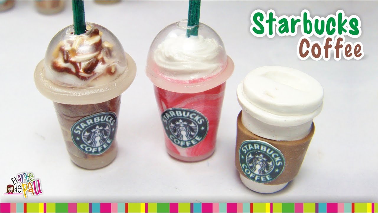 polymer clay starbucks tutorial Miniature starbucks unicorn drink tutorial 🦄 no polymer clay.