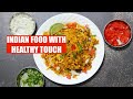 Weight Watchers Indian Food with Healthy Touch Poha Paneer Gobi Video Recipe | Bhavnas Kitchen