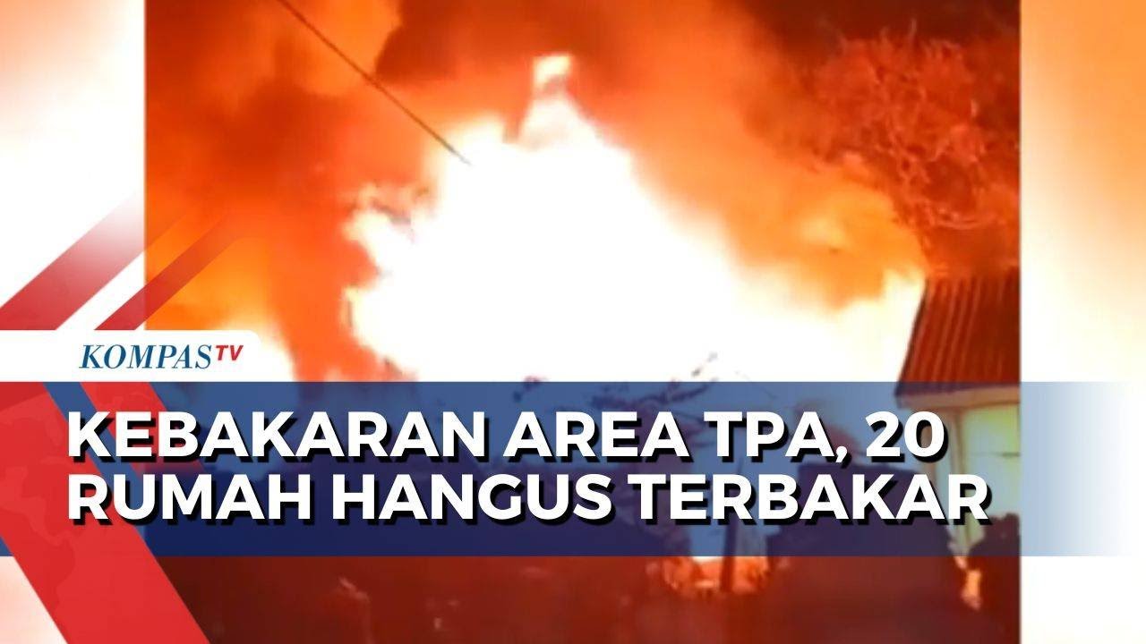 Kebakaran Area TPA di Makassar, 20 Rumah Hangus Terbakar