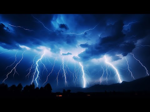 10 Hours EPIC THUNDER & RAIN, Rainstorm Sounds For Relaxing, Focus or Sleep White Noise