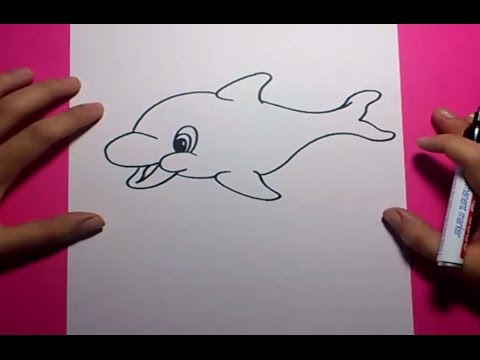 Como dibujar un delfin paso a paso 2 | How to draw a dolphin 2 - YouTube