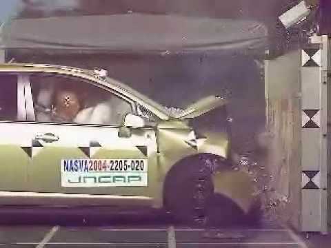 Видео краш-теста Nissan Tiida (Versa) с 2006 года