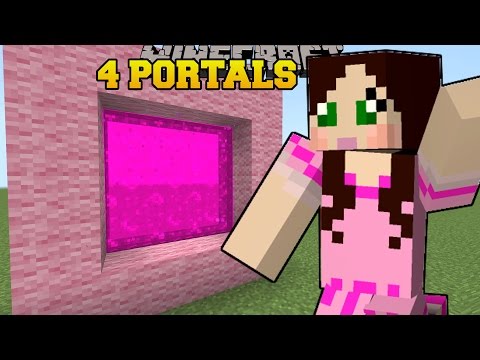 Minecraft: 4 MORE PORTALS! - THE 8 PORTALS - Custom Map [2 