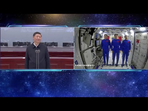 CGTN: Rozhovor čínskych astronautov so Zemou z vesmíru