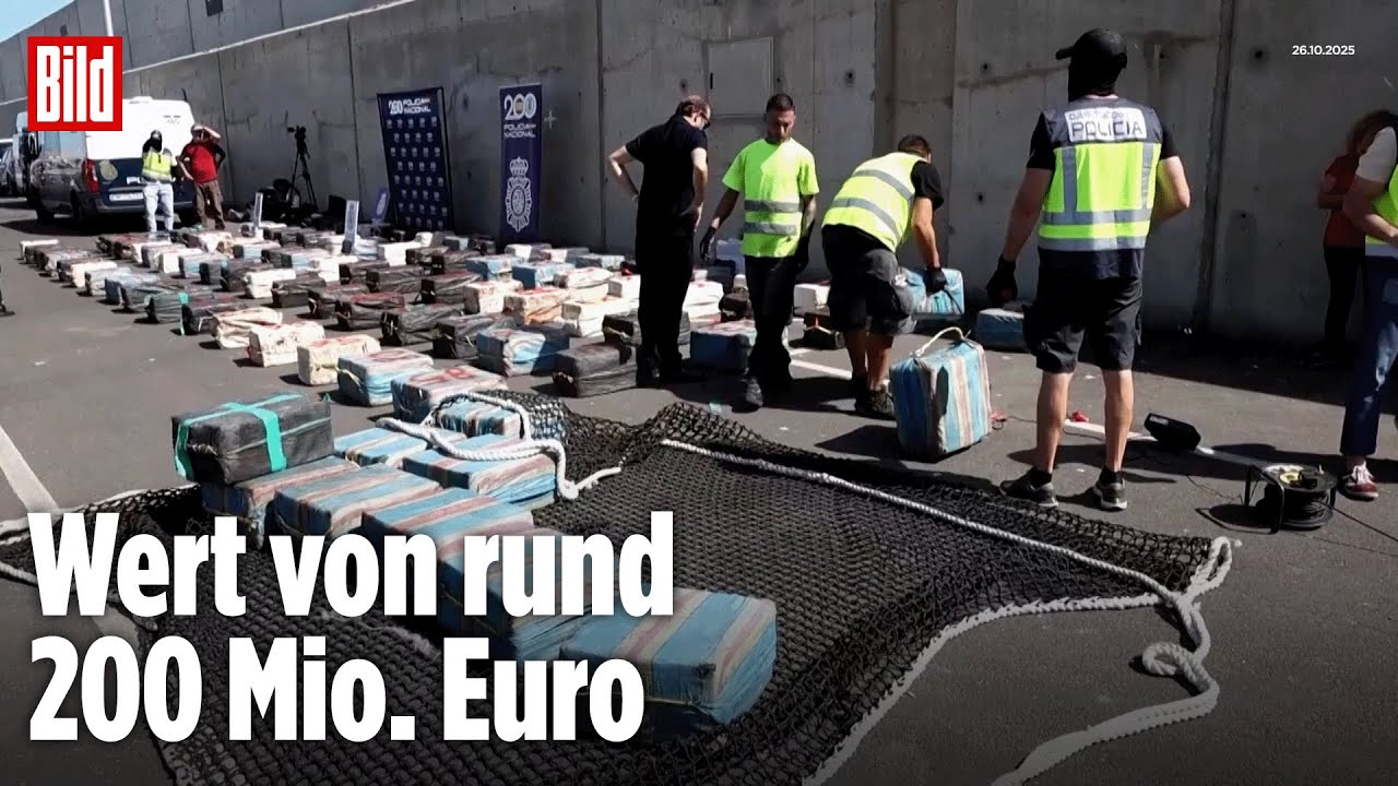 Mega Drogen-Fund: Spanische Polizei findet 4 Tonnen Kokain