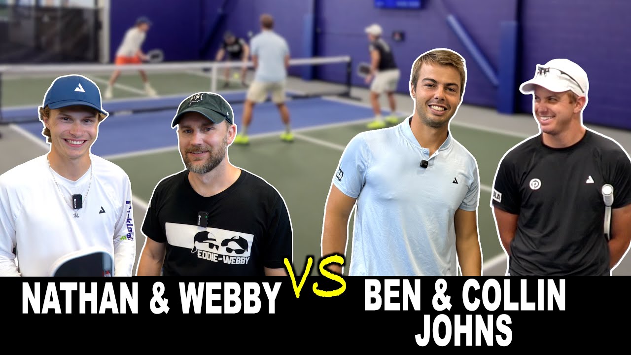 Webby and Nathan vs Ben and Collin Johns at Pickleball 365