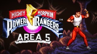 Area 5 -  Ranger Vermelho Jason vs. Dark Warrior - Mighty Morphin Power Rangers (SNES)