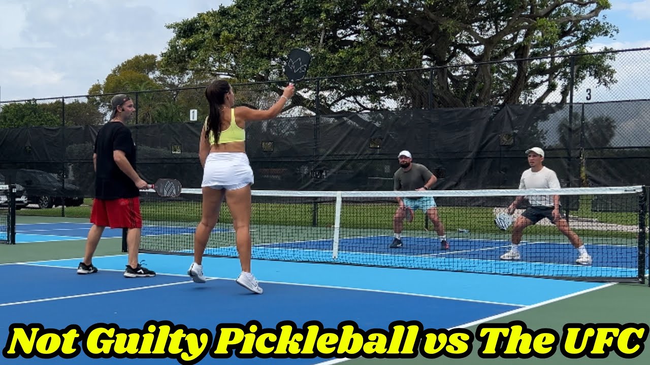 Not Guilty Pickleball vs The UFC Game 1 | Matt & Brooke vs Daniel & Joe | Miami Beach Golf Club