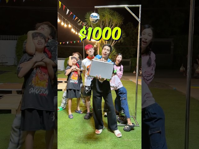 ใครกระโดดโหม่งบอลถึงเอาไปเลย $1000 ⚽️💸 #spd #challenge #oaujun