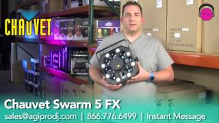 Chauvet DJ SWARM 5 FX RGBAW Rotating Derby with Strobe and Laser in action - learn more