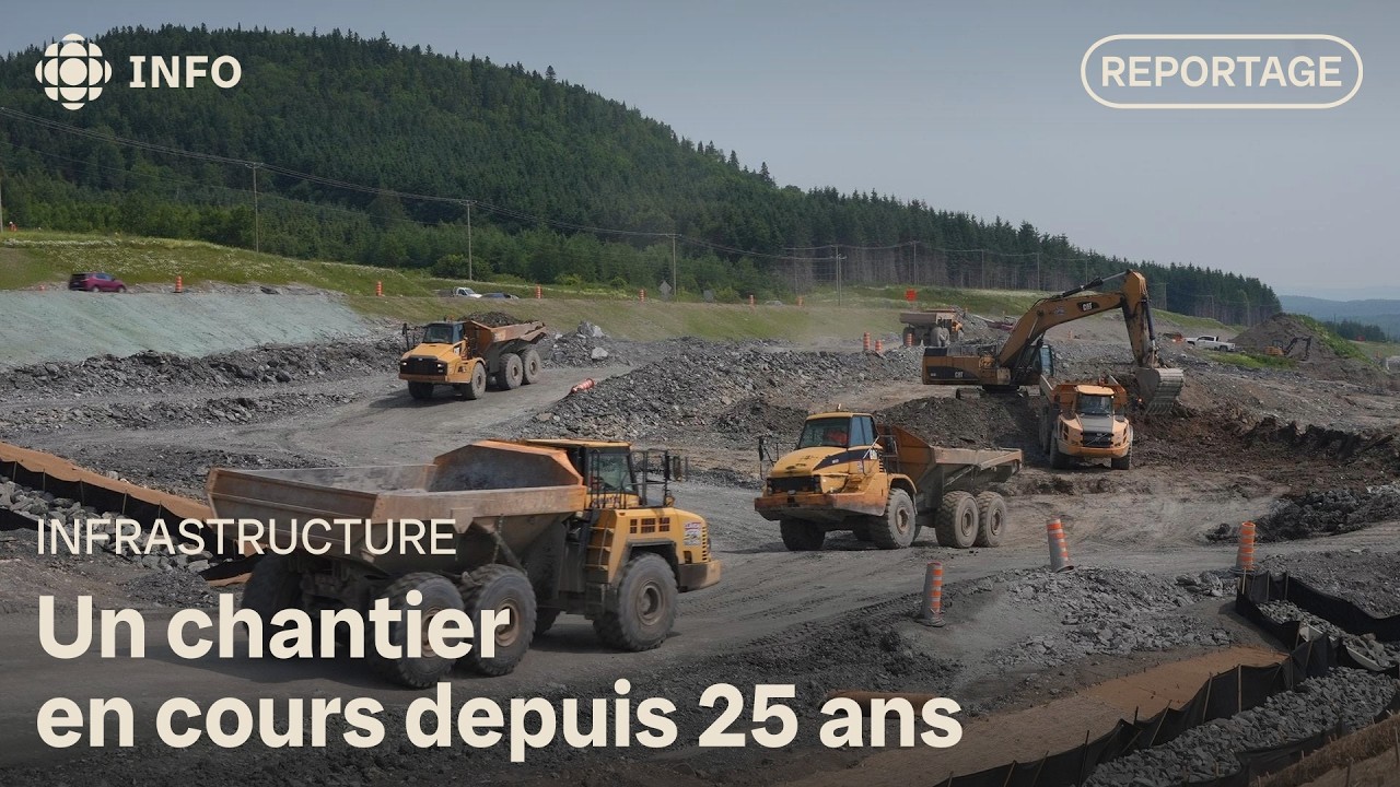 On visite le chantier de l'autoroute 85 à la frontière du Nouveau-Brunswick