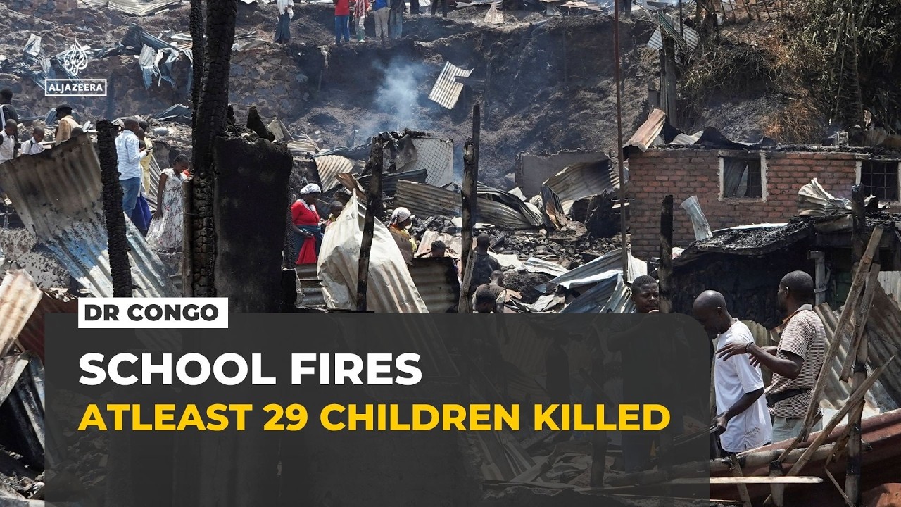 DR Congo fire: At least 29 schoolchildren killed in stampede