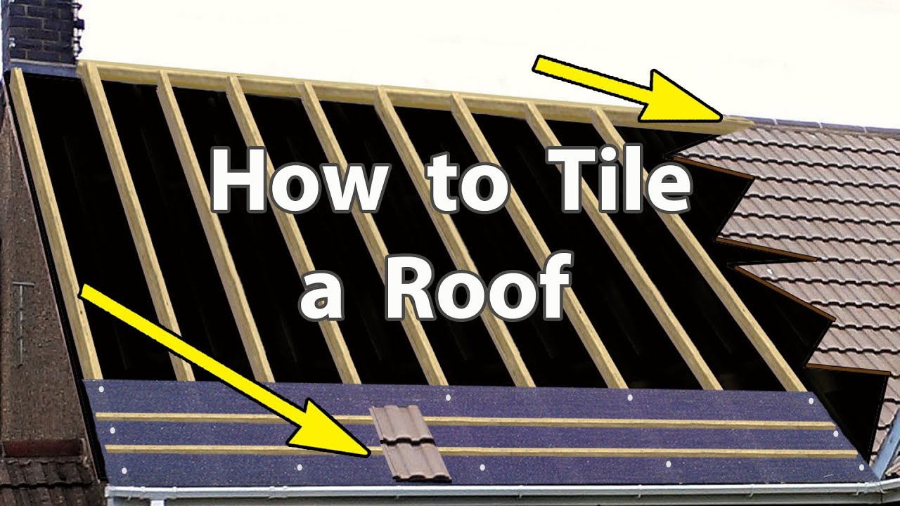 How to TILE A ROOF with Clay or Concrete Tiles - New Roof - YouTube