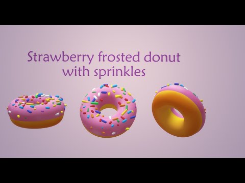 Upload mp3 to YouTube and audio cutter for Easy 3D tutorial for beginners: Strawberry Donut - Paint 3D download from Youtube