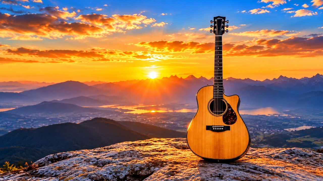 ⛈️ Get Back To Nature | Part 2: Guitar Music with Rain & Soft Thunder Over Storm Landscapes