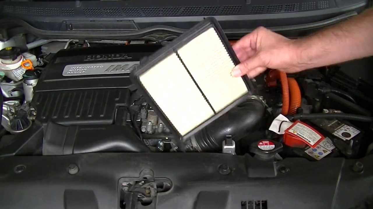 Honda Civic Hybrid 2008 Air Filter change YouTube