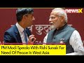 PM Modi Speaks With Rishi Sunak | Discusses Need For Peace In West Asia |  NewsX