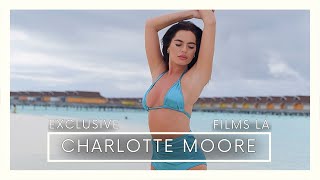 Charlotte Moore Swimsuit Model Shooting in Blue Bikini | Model Video Video HD