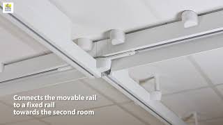 video Traverse rail with connector (for ceiling hoists)