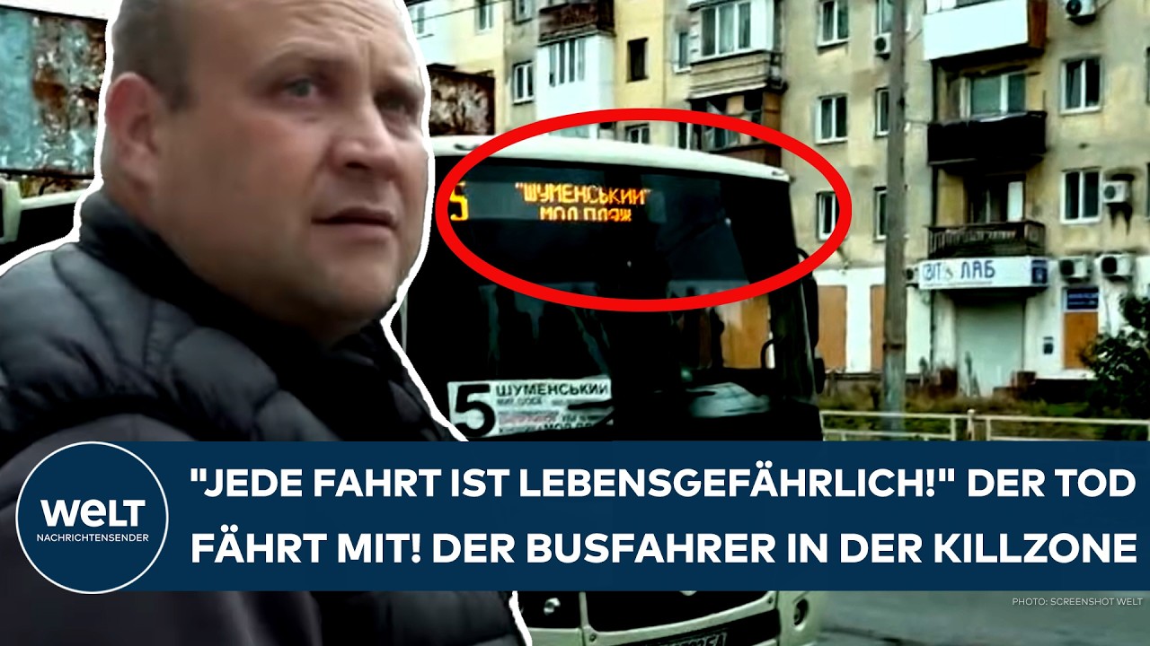 PUTINS KRIEG: "Jede Fahrt ist lebensgefährlich!" Der Tod fährt mit! Der Busfahrer in der Killzone!