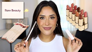 NEW RARE BEAUTY LIPSTICKS AND LIP LINERS | LIP SWATCHES OF THE WHOLE COLLECTION!