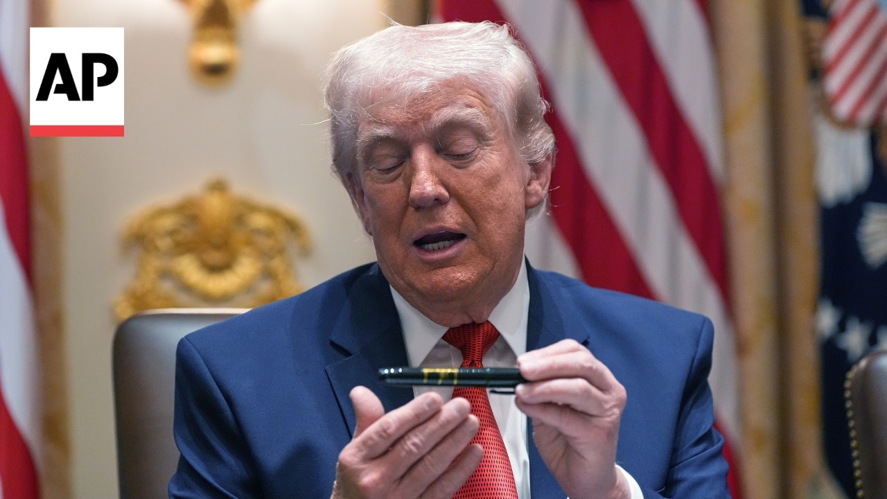 Trump interrupts Cabinet meeting to talk about his Sharpie markers