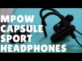 MPOW Capsule Bluetooth Headphones - D4 Bluetooth 4.1 Sport Sweatproof and Noise Cancelling