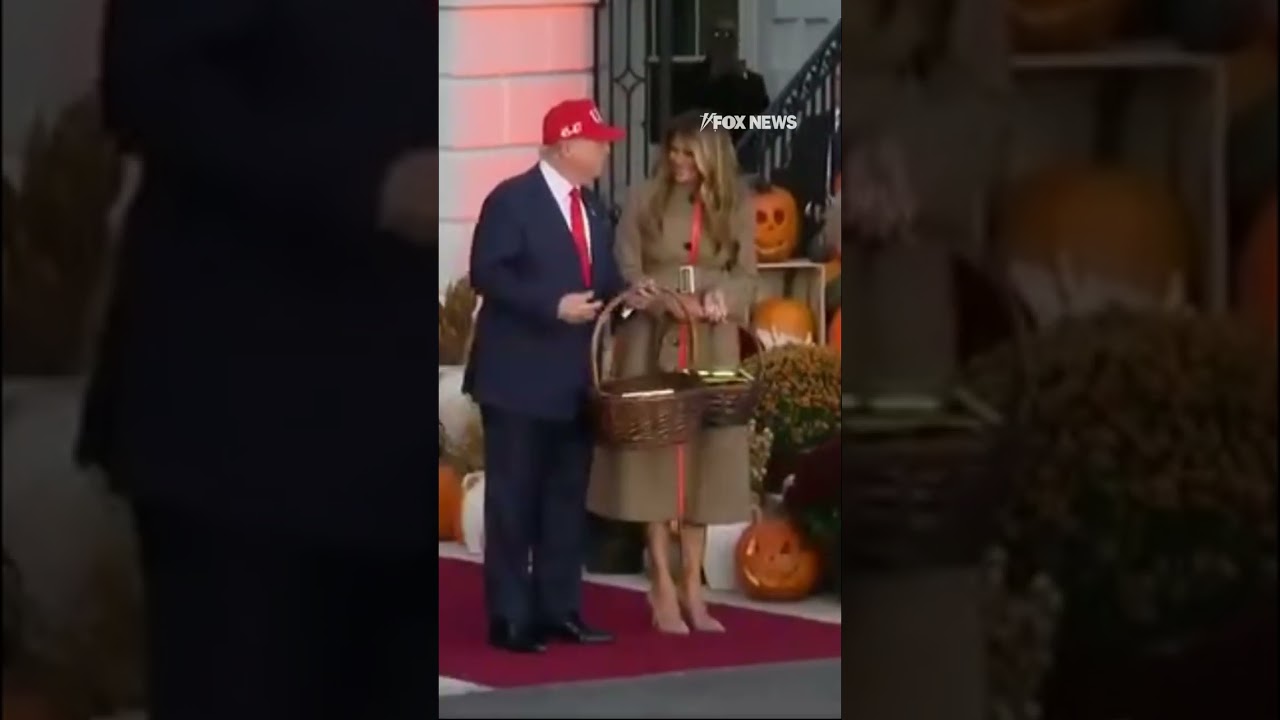HAPPENING NOW: President Trump and the first lady hand out Halloween candy #shorts #halloween #fox