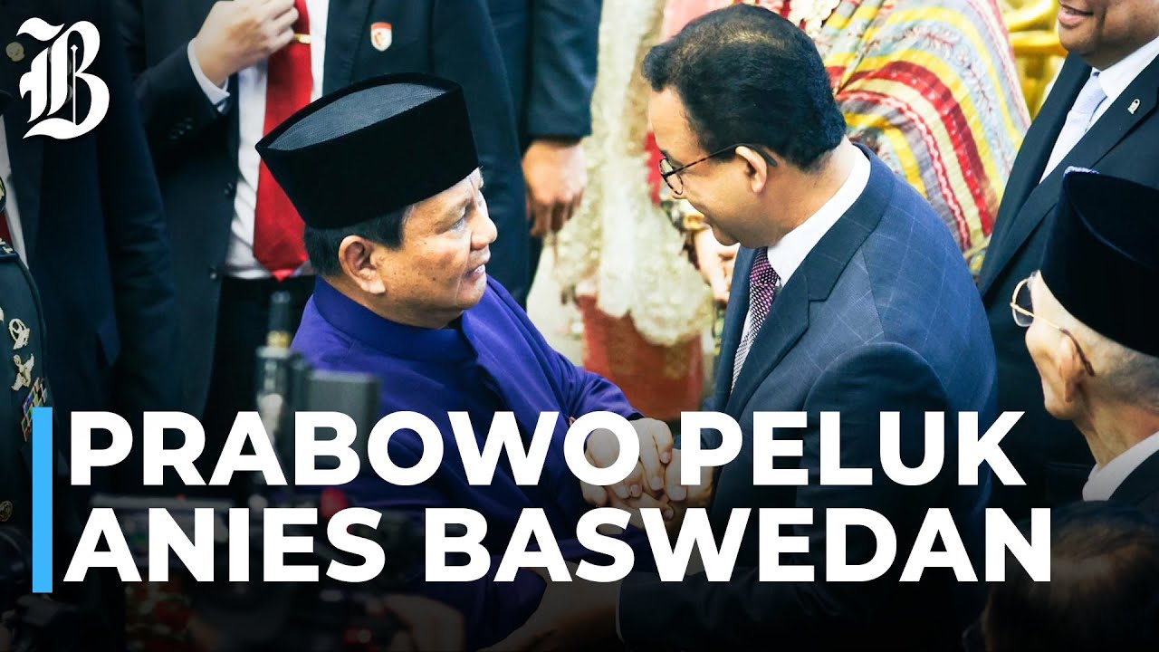 Momen Unik di Pelantikan Prabowo, Pelukan Anies hingga Selfie Puan