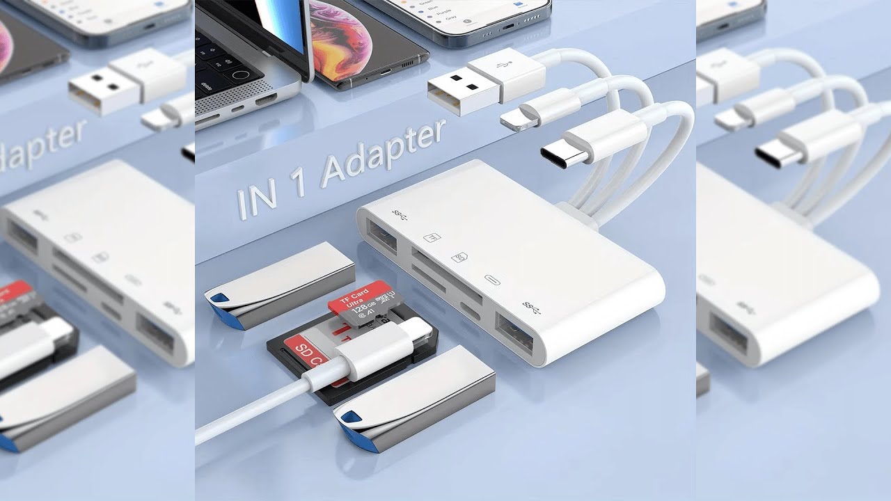Pratinjau video produk GOODSKY Card Reader Multi Plug 5in1 MicroSD USB Type C Charging Port - NK-1032 Pro