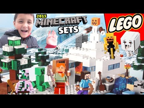 2015 LEGO Minecraft Sets & Toys! The Dungeon, Snow Hideout 