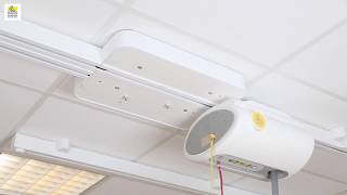 video Handi-Move - aiguillage électrique - systèmes de rails au plafond