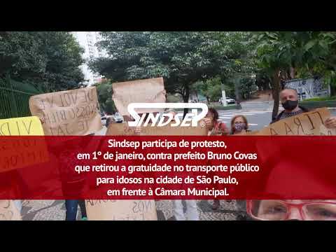 Protesto contra o fim da gratuidade do transporte público para idosos