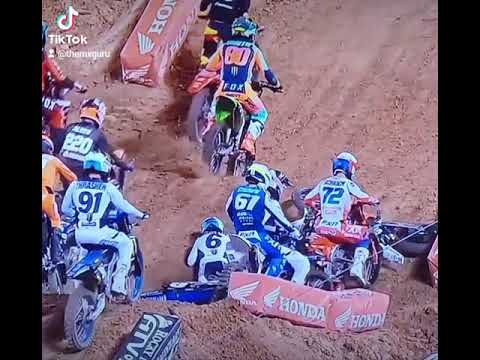 Jeremy Martin's Start Crash at Orlando Supercross 2021 #shorts