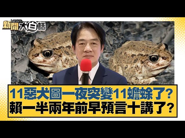 11惡犬圖一夜突變11蟾蜍了？賴一半兩年前早預言十講了？【#新聞大白話】20250708-8｜#謝寒冰 #羅智強 #何景榮