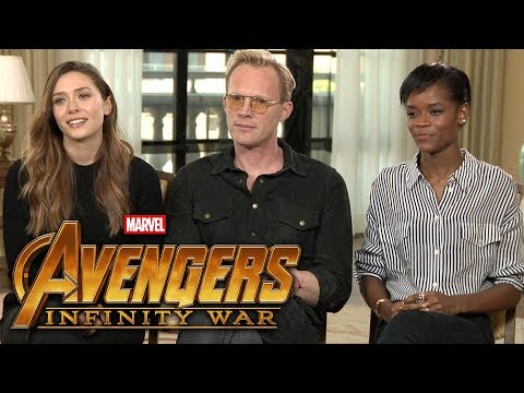 'Avengers: Infinity War': Elizabeth Olsen, Paul Bettany and Letitia Wright (FULL INTERVIEW)