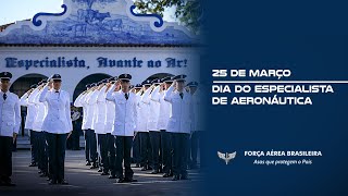 Confira o vídeo em homenagem ao Dia do Especialista de Aeronáutica, comemorado em 25 de março. Os Especialistas são profissionais que atuam para dar suporte à atividade-fim da FAB.
