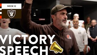 Kevin Stefanski's Victory Speech vs. Raiders | Cleveland Browns