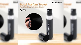 Pratinjau video produk Biutte.co Botol Parfum Travel Refillable Atomizer Spray 5 ml - AB-05