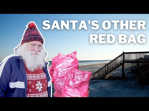 screenshot of youtube video titled Beach Santa Encourages South Carolinians To Protect The Future