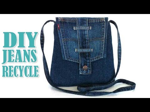Upload mp3 to YouTube and audio cutter for DIY JEANS LONG STRIP BAG IDEA OUT OF OLD JEANS // Cute Purse Bag From Jeans Pants Recycle download from Youtube