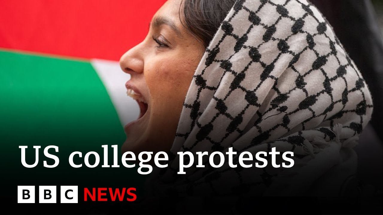 Pro-Palestinian protests sweep US college campuses | BBC News