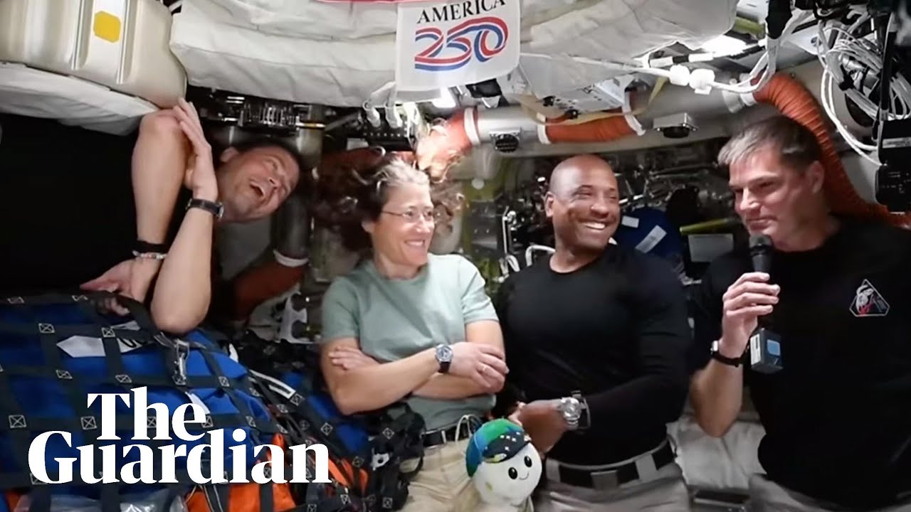 Artemis II crew speak after record-breaking trip around the Moon – watch live