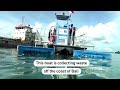 Waste collecting boat cleans up Balis coast - 01:24 min - News - Video