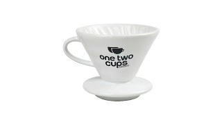 One Two Cups Filter Penyaring Kopi V60 Glass Coffee Filter Dripper 1-2 Cups - ZM00639 - Black - 1
