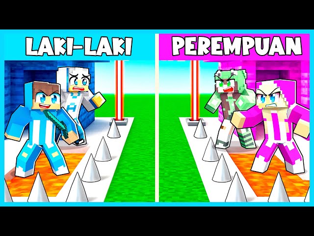 MIPAN & ZUZUZU BERANTEM! ANAK LAKI LAKI VS ANAK PEREMPUAN DI MINECRAFT SURVIVAL!