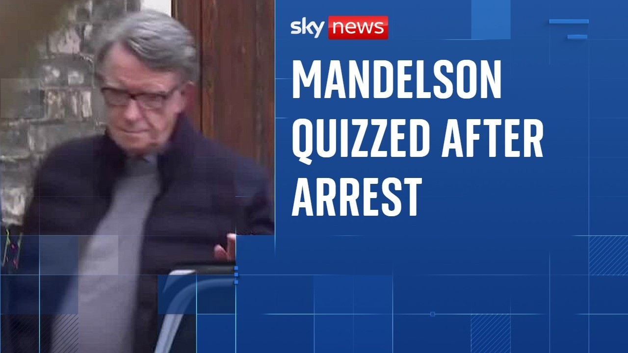 Mandelson arrested on suspicion of misconduct in public office
