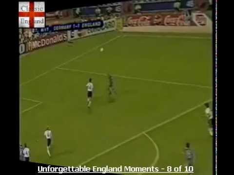 Paul Gascoigne's 'Golden Goal' Miss v Germany - Euro 96