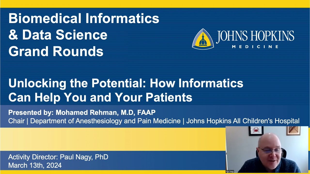 Dr. Mohamed Rehman and How Informatics Can Help Your Patients | BIDS Grand Rounds 3/13/24